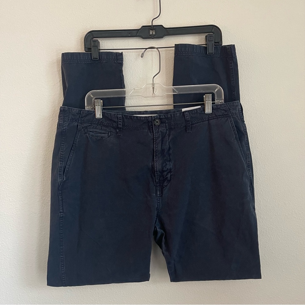 Billy Reid 5 Pocket Washed Navy Trousers Chino Pants